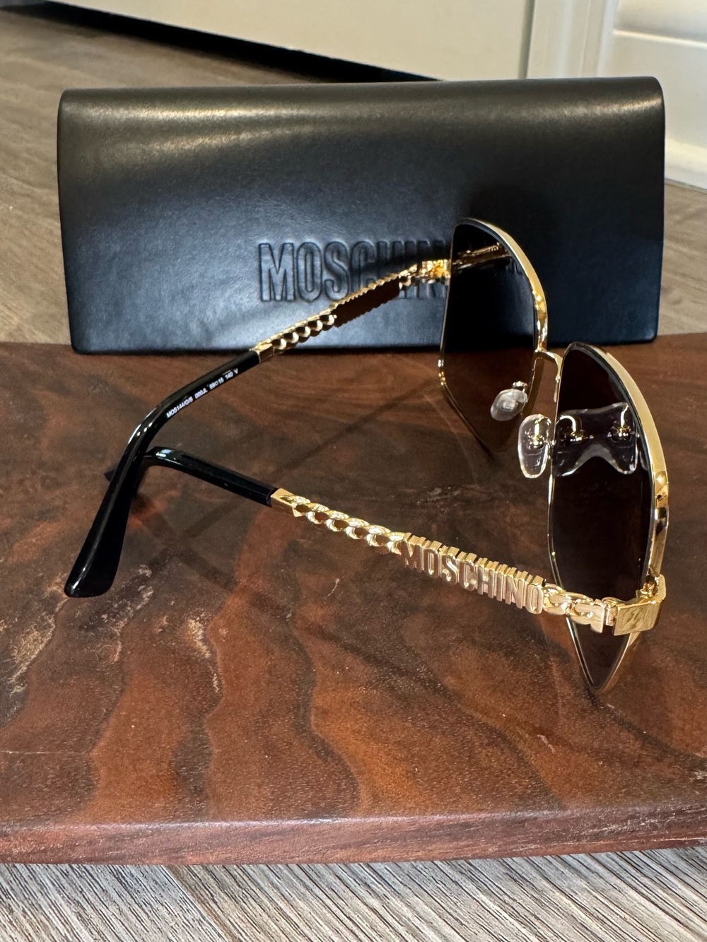 Moschino Chain Gold Logo Sunglasses MOS144/G/S